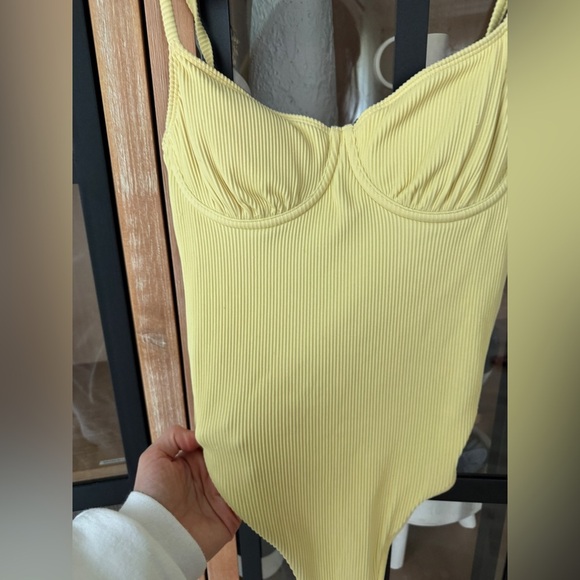 Roxy one piece swimsuit ribbed cup underwire textured crinkle butter love muse - Picture 4 of 12